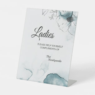 Signe De Table Aquarelle turquoise Sketch Mariage Dames Salle de 