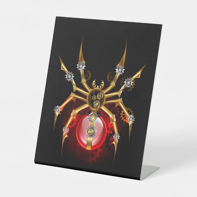 Signe De Table Araignée en vapeur noire (Recto)
