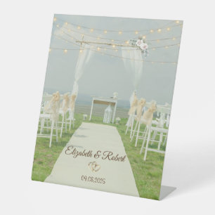 Signe De Table Arbor String Lights Beach Wedding