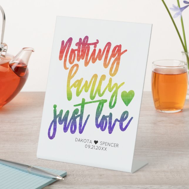 Signe De Table Arc en ciel Rien de fantaisie Juste l'amour | MARI (In SItu)