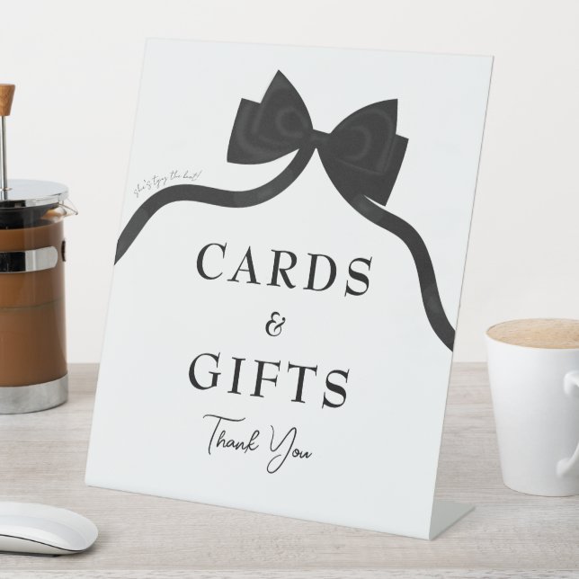 Signe De Table Arc noir elle attache la douche nuptiale du noeud (In SItu)