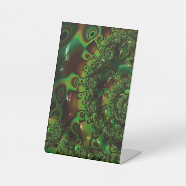 Signe De Table Art Abstrait et vert (Recto)