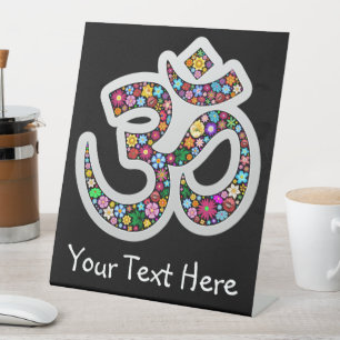 Signe De Table Art symbolique floral Namaste
