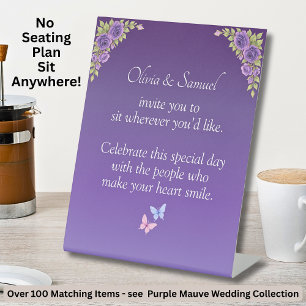 Signe De Table Aucun plan de table - Mariage Fleurs Mauve Violet
