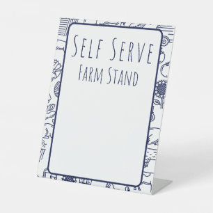 Signe De Table Auto-Sert Farmstand Produits Signer Modèle