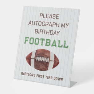 Signe De Table Autographe de première année en bas Football d'ann