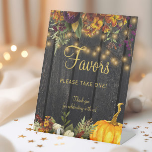 Signe De Table Automne automne bois rustique mariage faveurs sign