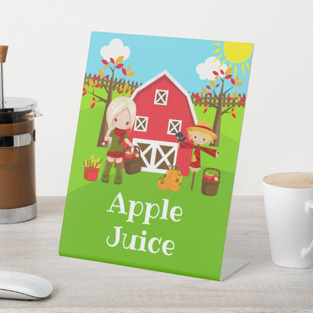 Signe De Table Automne Barnyard Anniversaire Blonde Coiffeuse (In SItu)