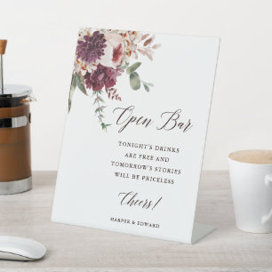 Signe De Table Automne Romance Floral Mariage Open Bar