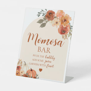 Signe De Table Automne Un Petit Baby shower Citrouille Momosa Bar