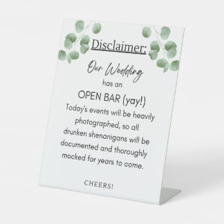 Signe De Table Avertissement de barre