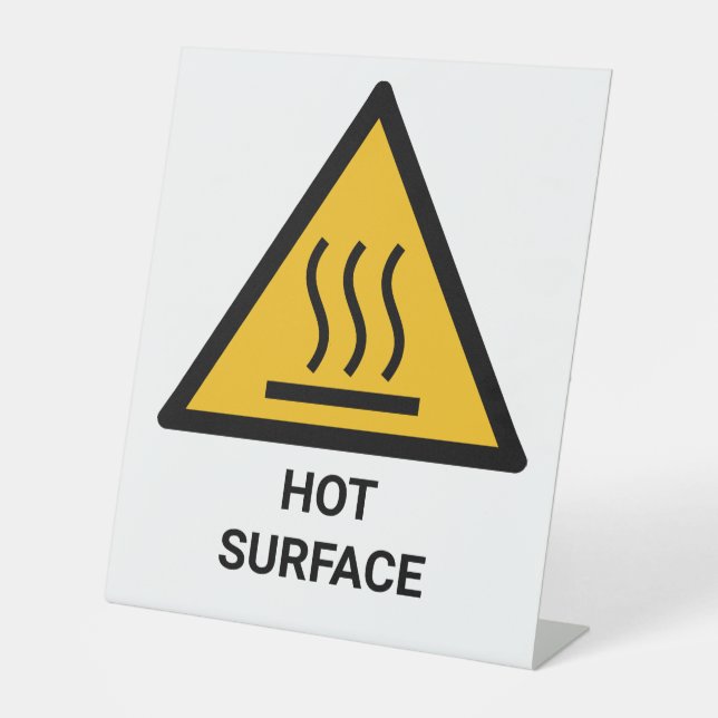 Signe De Table Avertissement de surface chaude, Attention à la ch (Recto)