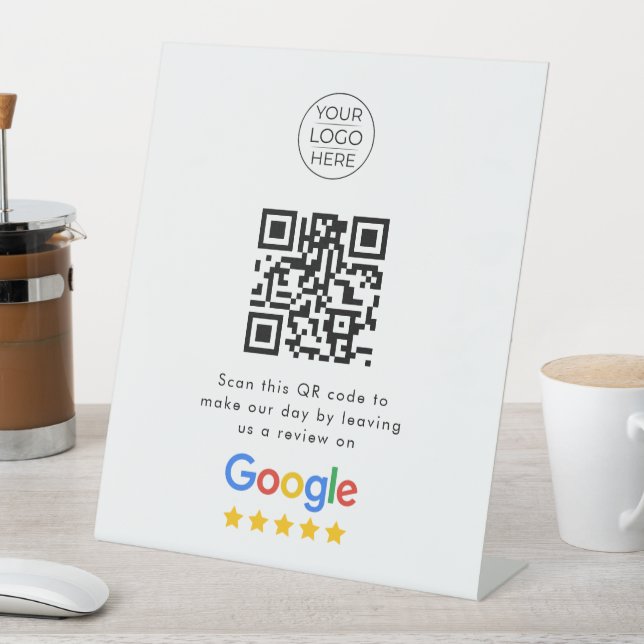 Signe De Table Avis commercial Google QR Code (In SItu)