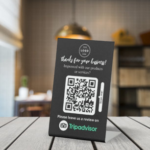 Signe De Table Avis TripAdvisor   Code QR de lien de révision d'e