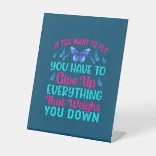Signe De Table Babfly   If You Want To Fly
