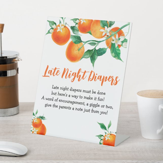 Signe De Table Baby Game Citrus Baby shower Ne pas dire Baby Sign (In SItu)
