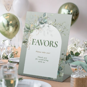 Signe De Table Baby in Bloom Botanical Eucalyptus Faveurs