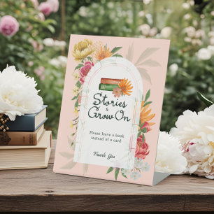 Signe De Table Baby in Bloom Summer Floral Garden Livres pour Bab