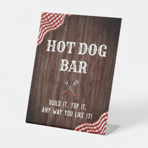 Signe De Table Baby Q Coed Douche BBQ Décorations Hot Dog Bar Ped