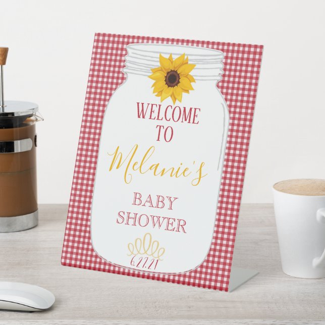 Signe De Table Baby shower BBQ - Moteur de bienvenue 8x10 (In SItu)