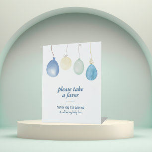 Signe De Table Baby shower Blue Jean   Parti Denim Favors