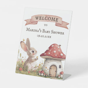 Signe De Table Baby shower Bunny vintage Bienvenue