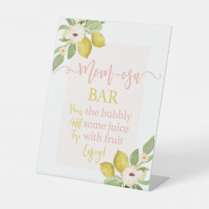 Signe De Table Baby shower citron Momosa bar