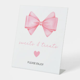 Signe De Table Baby shower de cabot rose sucreries et friandises
