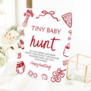 Signe De Table Baby shower de chasse pour bébé italien minuscule