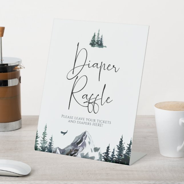 Signe De Table Baby shower de la montagne de la forêt Raffin (In SItu)