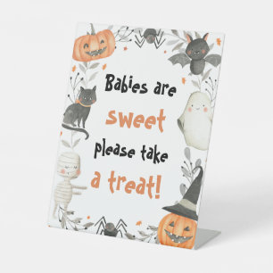 Signe De Table Baby shower d'Halloween mignon Bébés sont doux sig