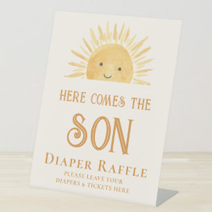 Signe De Table Baby shower diaper raffle soleil