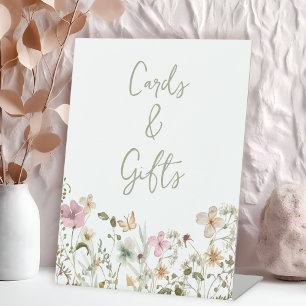 Signe De Table Baby shower Fleur sauvage Cartes et Cadeaux