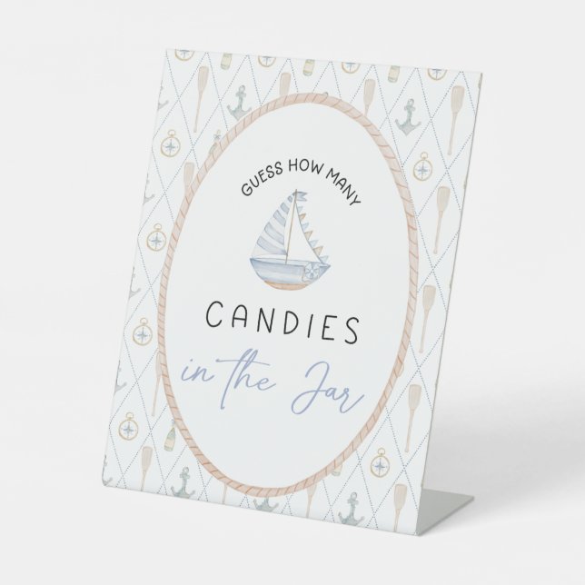 Signe De Table Baby Shower Games - Candy Jar Game (Recto)