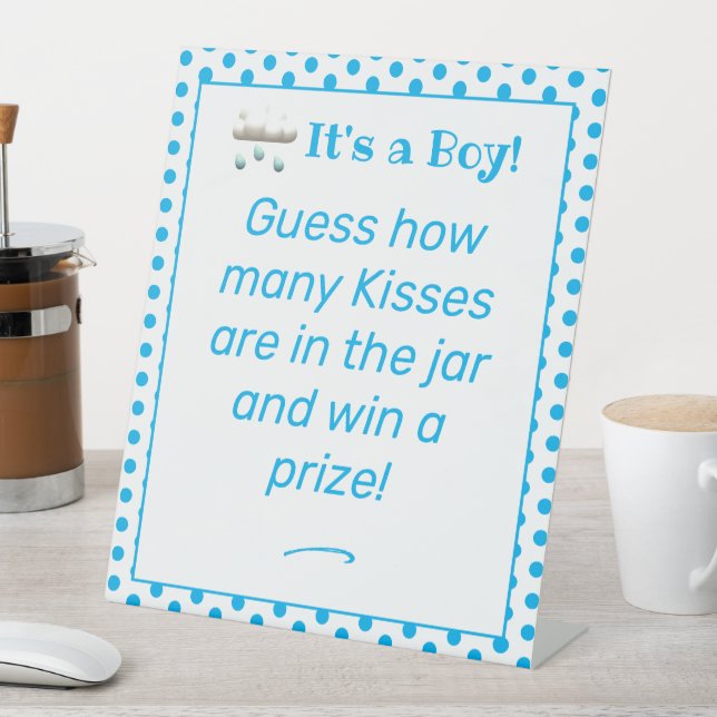 Signe De Table Baby shower garçon (In SItu)