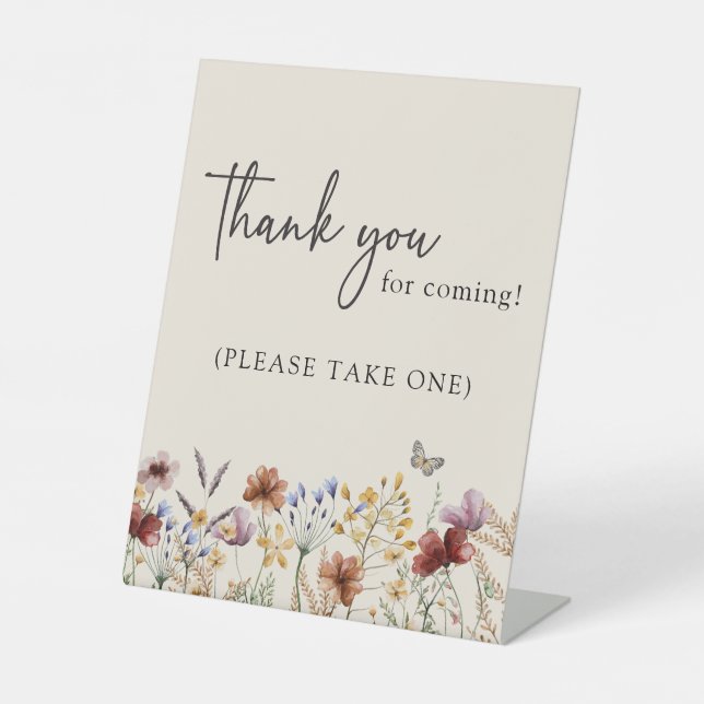 Signe De Table Baby shower Merci (Recto)