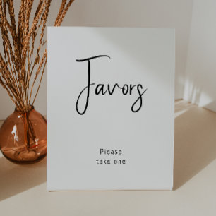 Signe De Table Baby shower moderne simple et neutre en faveur