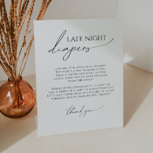Signe De Table Baby shower neutre lunaire Diaporses nocturnes
