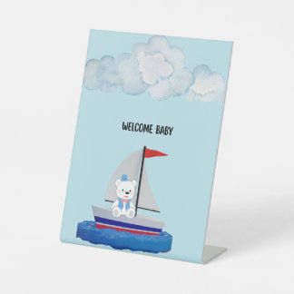 Signe De Table Baby Shower Pedestal Sign