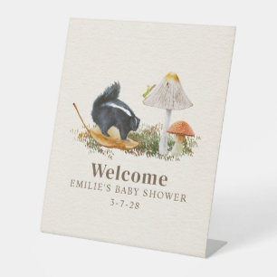 Signe De Table Baby shower petit puant Bois Skunk Boy