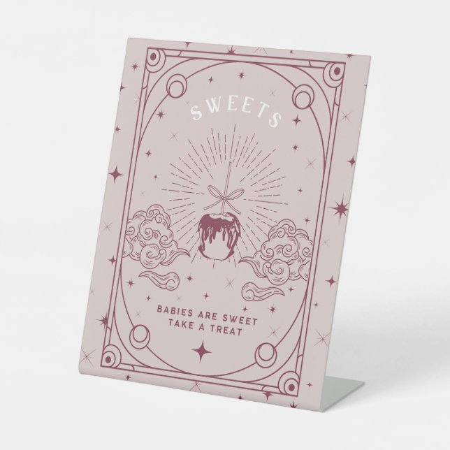 Signe De Table Baby shower rose doux (Recto)
