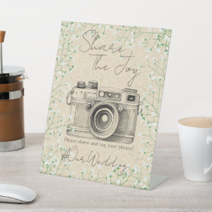Signe De Table Baby's Breath Boho Social Media Photo Ajouter Hash