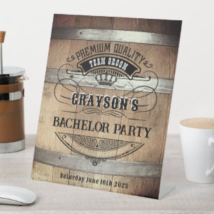 Signe De Table Bachelor Party Rustique