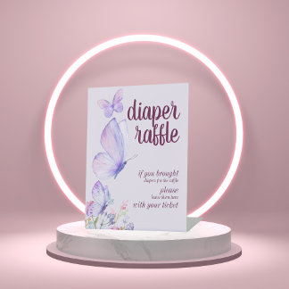 Signe De Table Baisers à papillon | Broche de couches pourpre