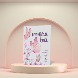 Signe De Table Baisers à papillon et voeux pour bébé   Momosa Bar