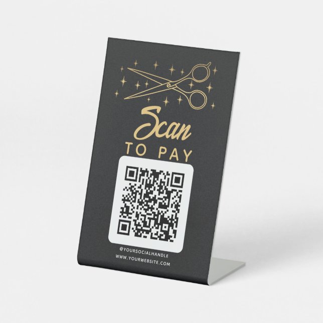 Signe De Table Balayage de la coiffeuse rétroactive noire pour pa (Recto)