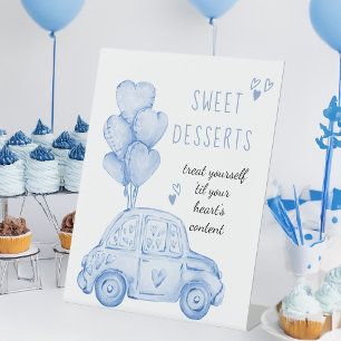 Signe De Table Balcons bleus et table de dessert de voiture