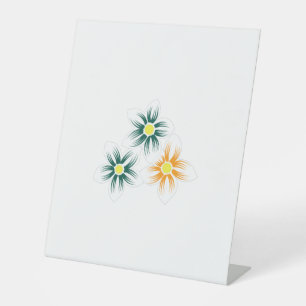 Signe De Table Banane jaune, bleu foncé vert, décoratif