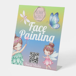 Signe De Table Bannière d'artiste peintre de fées mignonnes