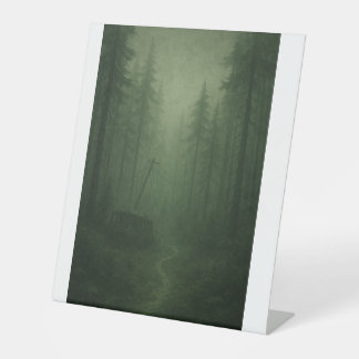 Signe De Table bannière Forêt sombre